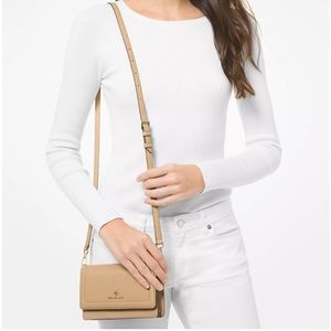 Jet Set Small Pebbled Leather Smartphone Convertible Crossbody Bag *never worn*